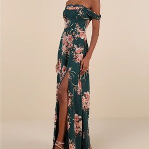 Floral Off-Shoulder Maxi Dress